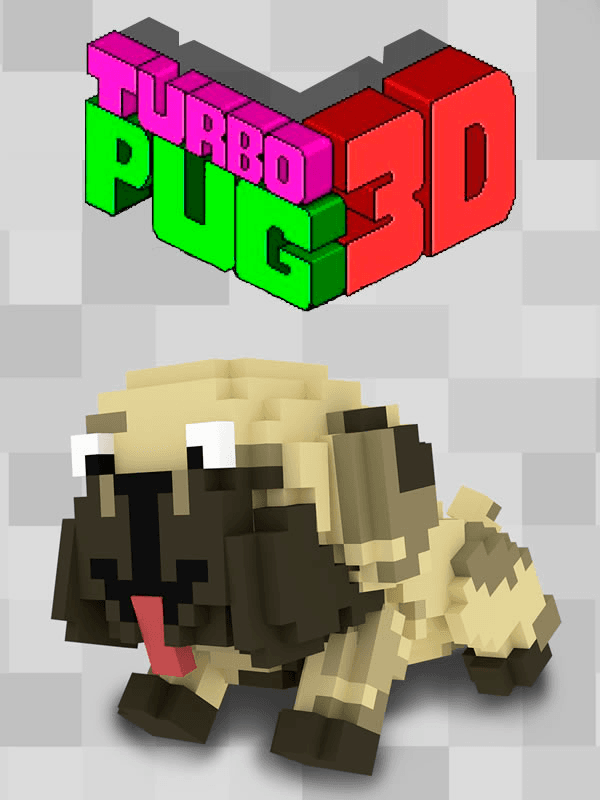 Turbo Pug 3D wallpaper