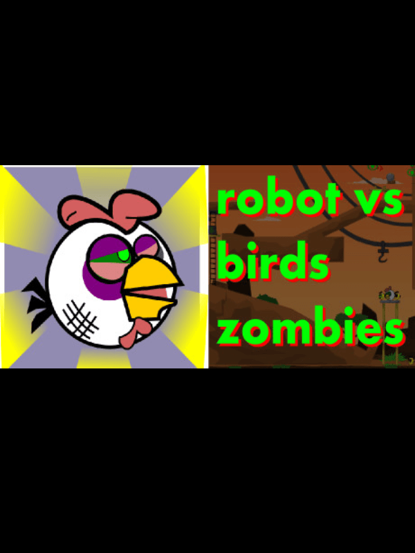 Robot vs Birds Zombies wallpaper