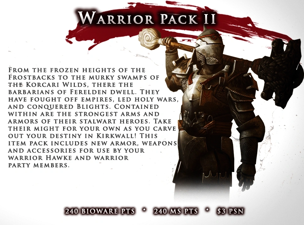 Dragon Age II: Warrior Item Pack II cover