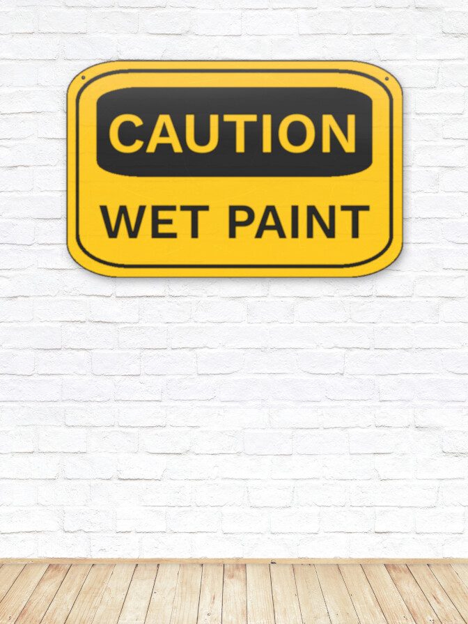 Caution Wet Paint cover